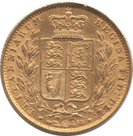 1853 GOLD SOVEREIGN ( UNC ) SHIELD BACK - Sovereign - Cambridgeshire Coins