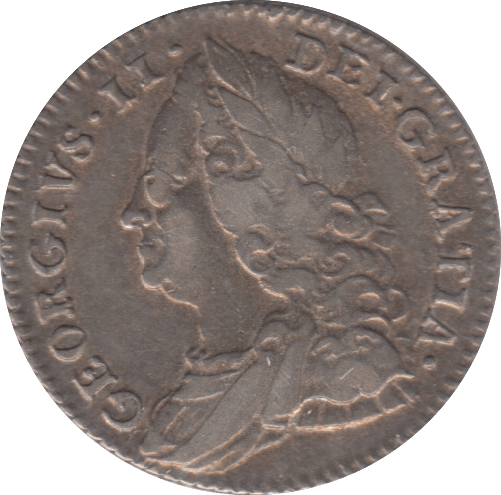 1757 SIXPENCE ( VF )