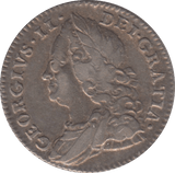 1757 SIXPENCE ( VF )