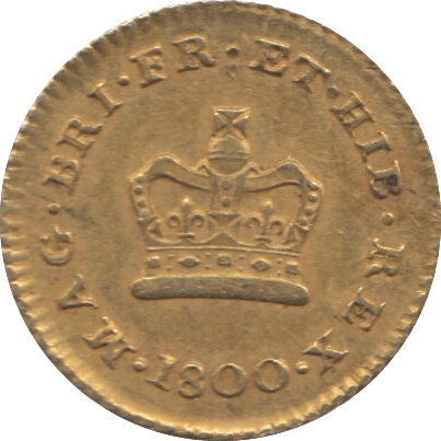 1800 GOLD THIRD GUINEA ( GVF ) GOLD GEORGE III