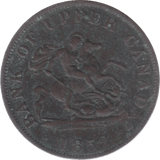 1852 UPPER CANADA HALFPENNY TOKEN - Token - Cambridgeshire Coins