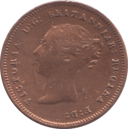 1843 HALF FARTHING ( GVF ) CLEANED 9 - Half Farthing - Cambridgeshire Coins