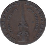 1793 HALFPENNY TOKEN WINE STREET REF A8