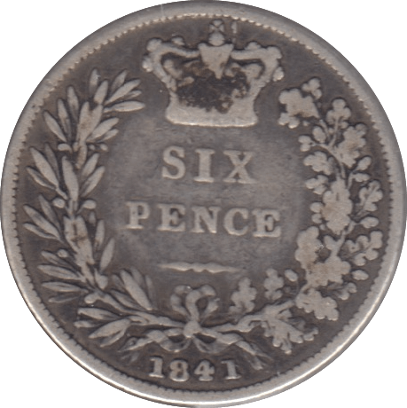 1841 SIXPENCE ( FINE ) 3 - Sixpence - Cambridgeshire Coins