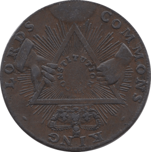 1795 HALFPENNY TOKEN LORDS COMMONS REF A3
