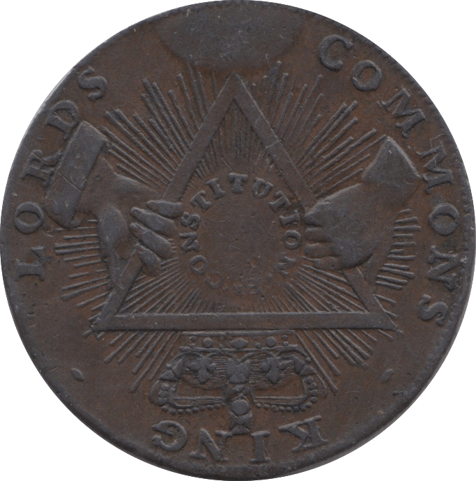 1795 HALFPENNY TOKEN LORDS COMMONS REF A3
