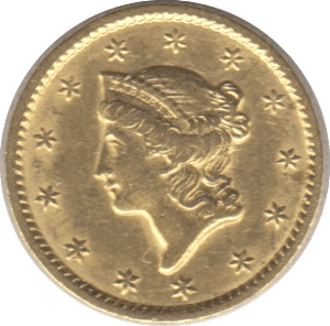 1849 GOLD ONE DOLLAR USA - Gold World Coins - Cambridgeshire Coins