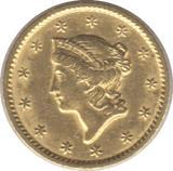 1849 GOLD ONE DOLLAR USA - Gold World Coins - Cambridgeshire Coins