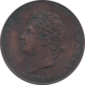 1826 HALFPENNY ( VF ) 2 - HALFPENNY - Cambridgeshire Coins