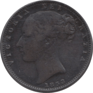 1853 FARTHING ( FINE ) 5 - Farthing - Cambridgeshire Coins
