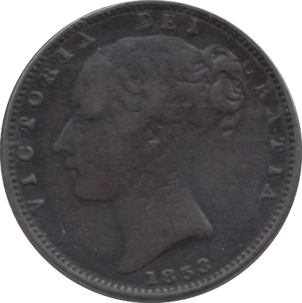 1853 FARTHING ( FINE ) 5 - Farthing - Cambridgeshire Coins