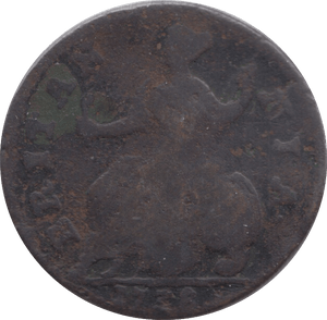 1738 HALF PENNY ( FAIR ) 3