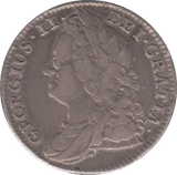 1743 SIXPENCE ( VF )