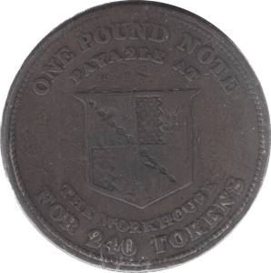1812 PENNY TOKEN BIRMINGHAM PAYABLE AT WORKHOUSE TOKEN