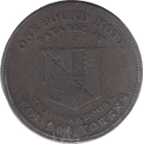 1812 PENNY TOKEN BIRMINGHAM PAYABLE AT WORKHOUSE TOKEN