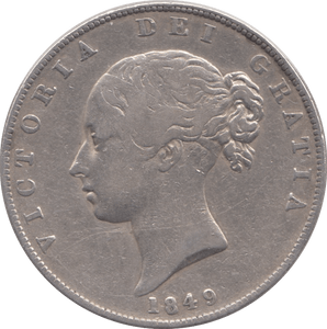 1849 HALFCROWN ( VF ) 6 - Halfcrown - Cambridgeshire Coins