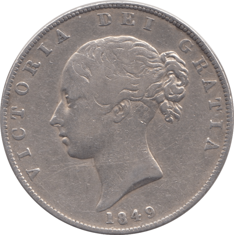 1849 HALFCROWN ( VF ) 6 - Halfcrown - Cambridgeshire Coins