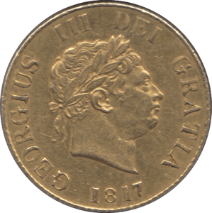 1817 GOLD HALF SOVEREIGN ( EF )
