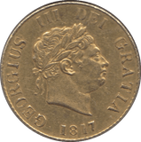 1817 GOLD HALF SOVEREIGN ( EF )