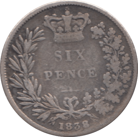 1838 SIXPENCE ( NF ) 8 - SIXPENCE - Cambridgeshire Coins