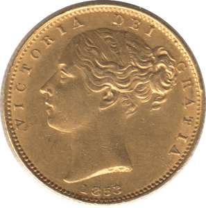 1853 GOLD SOVEREIGN ( UNC ) SHIELD BACK - Sovereign - Cambridgeshire Coins