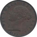 1841 HALFPENNY ( VF ) 2 - HALFPENNY - Cambridgeshire Coins