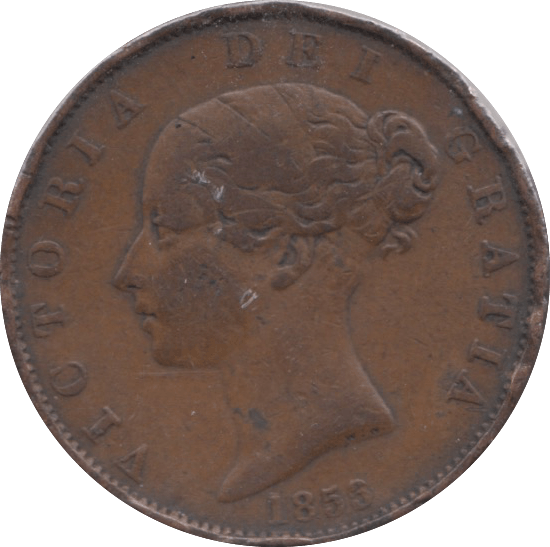 1853 HALFPENNY ( GF ) 2 - Halfpenny - Cambridgeshire Coins