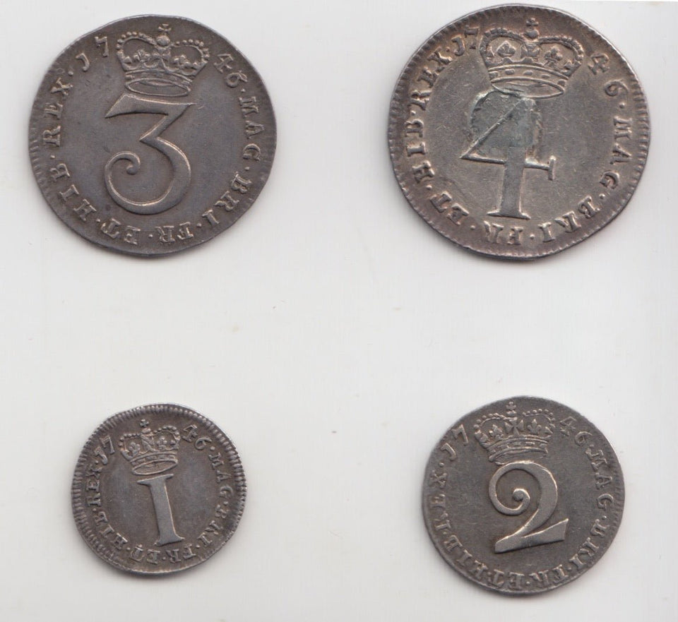 1746 MAUNDY SET GEORGE II