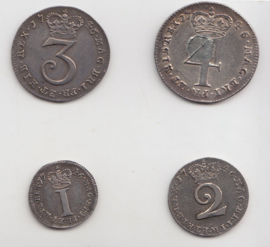 1746 MAUNDY SET GEORGE II