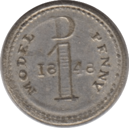 1848 MODEL ONE PENNY - TOY MONEY - Cambridgeshire Coins