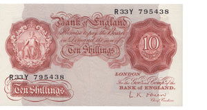 10 SHILLINGS BANKNOTE O'BRIEN REF SHILL-18