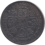 1736 SHILLING ( GVF ) GEORGE II ROSES AND PLUMES