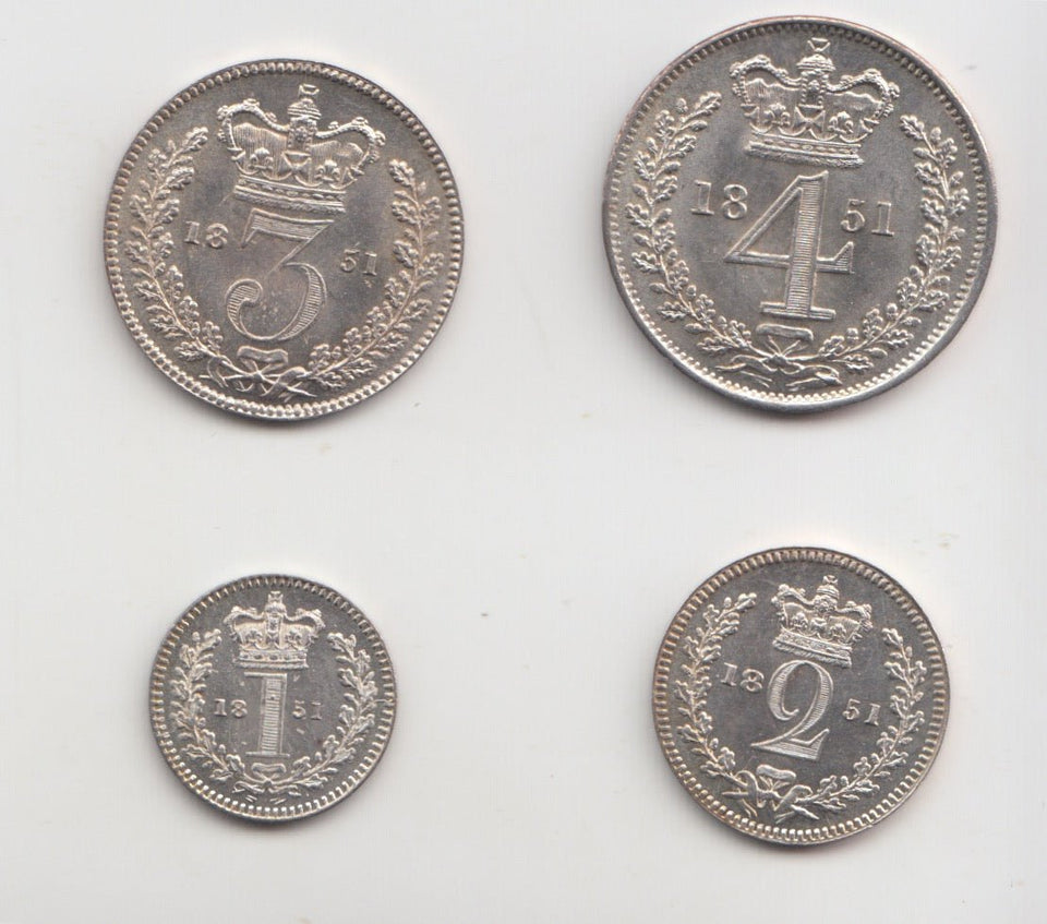 1851 MAUNDY SET VICTORIA - Maundy Set - Cambridgeshire Coins