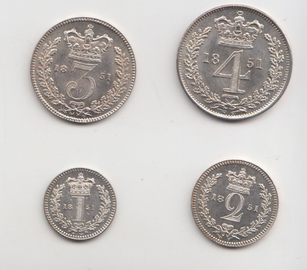 1851 MAUNDY SET VICTORIA - Maundy Set - Cambridgeshire Coins