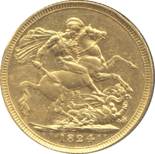 1824 GOLD SOVEREIGN ( EF )