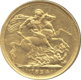 1824 GOLD SOVEREIGN ( EF )