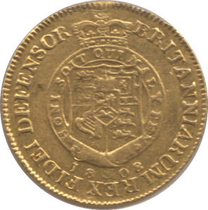 1808 GOLD HALF GUINEA ( GVF ) GEORGE III