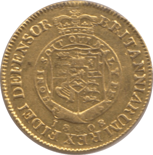 1808 GOLD HALF GUINEA ( GVF ) GEORGE III