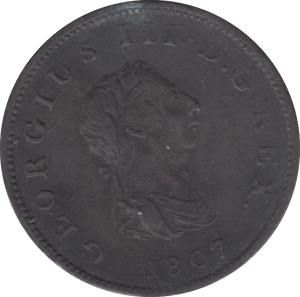 1807 HALFPENNY ( FINE ) 3