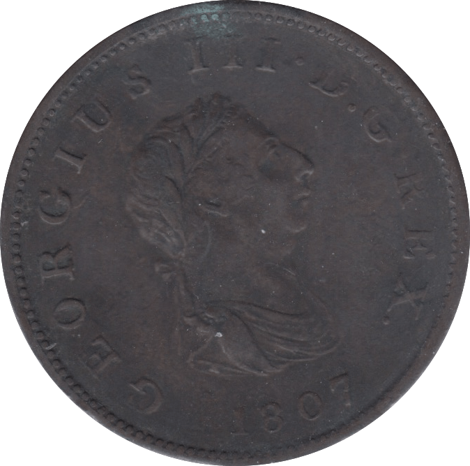 1807 HALFPENNY ( FINE ) 3