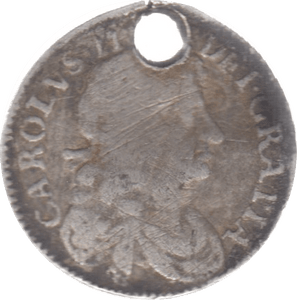 1684 MAUNDY FOURPENCE HOLED ( FAIR )