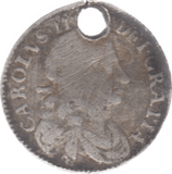 1684 MAUNDY FOURPENCE HOLED ( FAIR )
