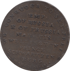 1814 NAPOLEAN DEVIL ASS EMP OF RUSSIA TOKEN ( REF 290 )