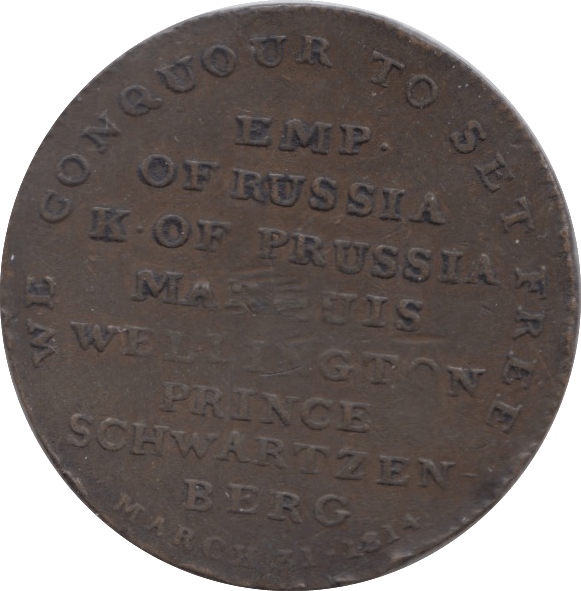 1814 NAPOLEAN DEVIL ASS EMP OF RUSSIA TOKEN ( REF 290 )