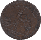 1797 HALFPENNY TOKEN ANGUSHIRE DUNDEE CASTLE HACKLING DH20 ( REF 250 )
