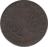 1799 HALFPENNY TOKEN CORK FEMALE WITH HARP HMC AND CO CYPHER DH91 ( REF 188 )