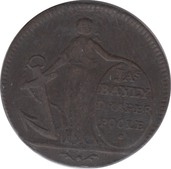 1795 FARTHING TOKEN POOLE DORSET ( REF 264 )