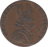 1789 HALFPENNY TOKEN WICKLOW BISHOP CRONBANE MINERS ARMS AND WINDLASS DH8 ( REF 203 )