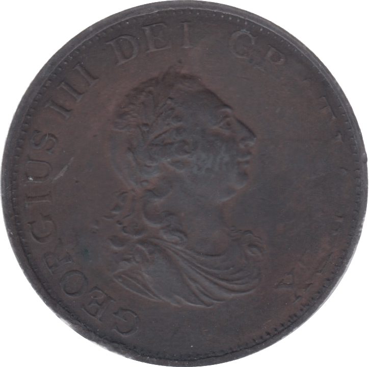 1799 HALFPENNY 3 ( EF )