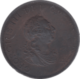 1799 HALFPENNY 3 ( EF )
